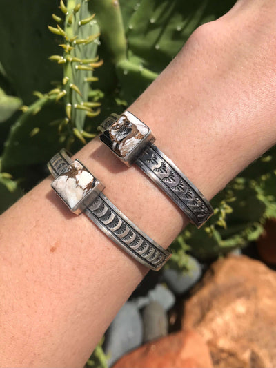 The Rockingham Cuffs-Bracelets & Cuffs-Calli Co., Turquoise and Silver Jewelry, Native American Handmade, Zuni Tribe, Navajo Tribe, Brock Texas