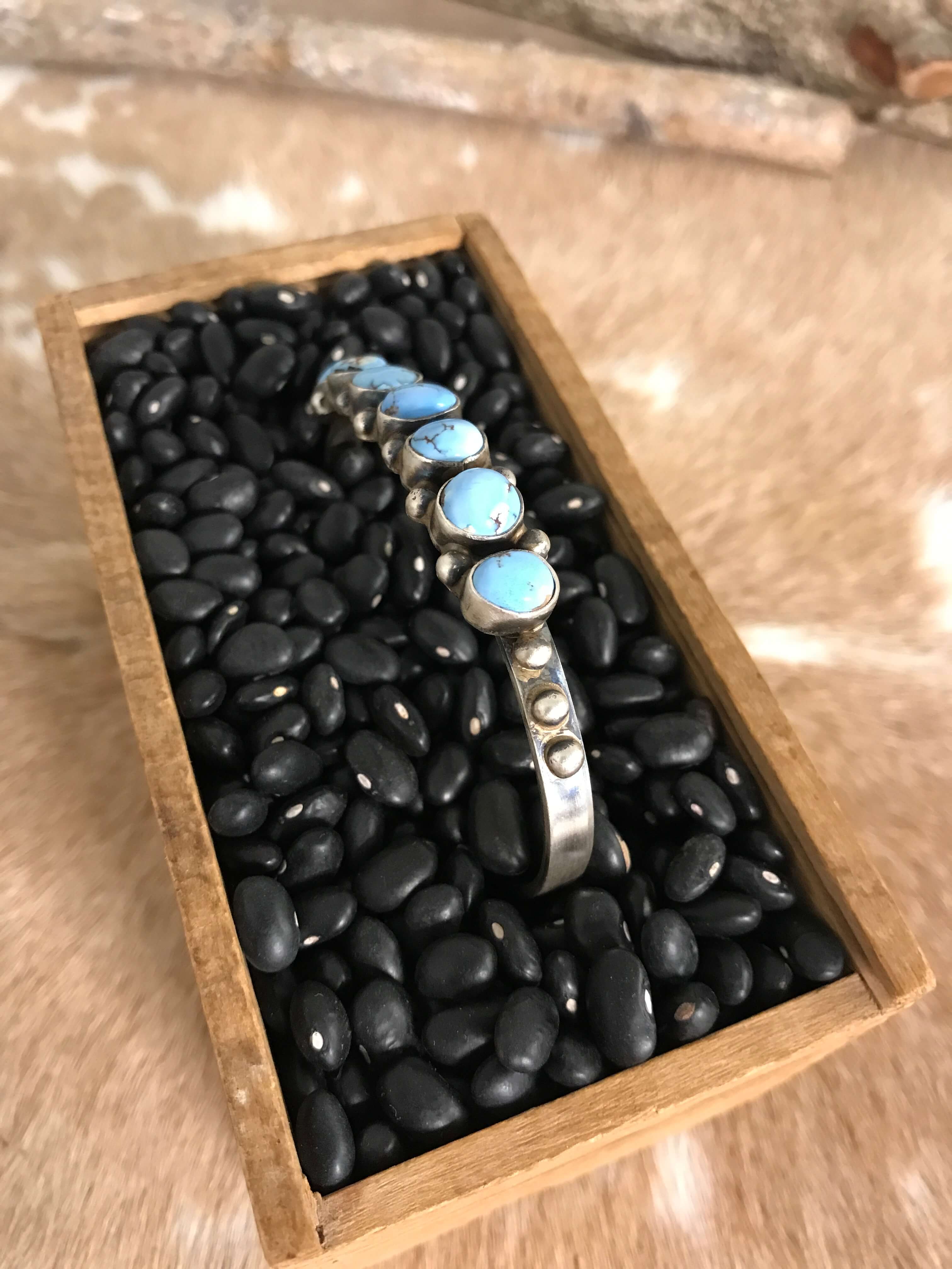 The Canoncino Cuff, 1-Bracelets & Cuffs-Calli Co., Turquoise and Silver Jewelry, Native American Handmade, Zuni Tribe, Navajo Tribe, Brock Texas