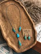 The Rhett Lariat Necklace Set xx-Necklaces-Calli Co., Turquoise and Silver Jewelry, Native American Handmade, Zuni Tribe, Navajo Tribe, Brock Texas