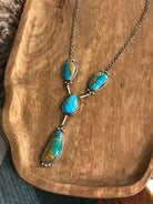 The Rhett Lariat Necklace Set xx-Necklaces-Calli Co., Turquoise and Silver Jewelry, Native American Handmade, Zuni Tribe, Navajo Tribe, Brock Texas