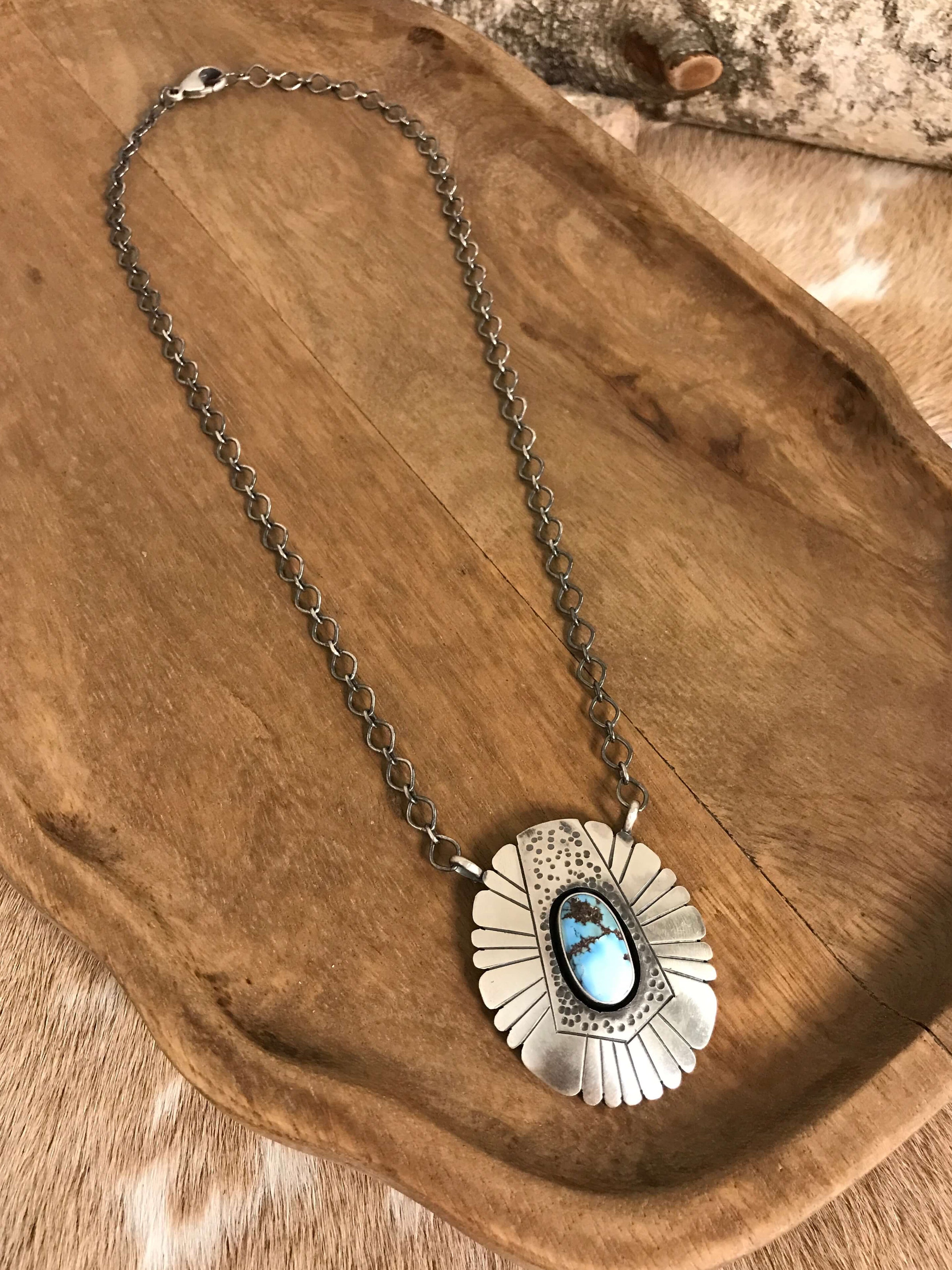 The Ronan Necklace, 2-Necklaces-Calli Co., Turquoise and Silver Jewelry, Native American Handmade, Zuni Tribe, Navajo Tribe, Brock Texas