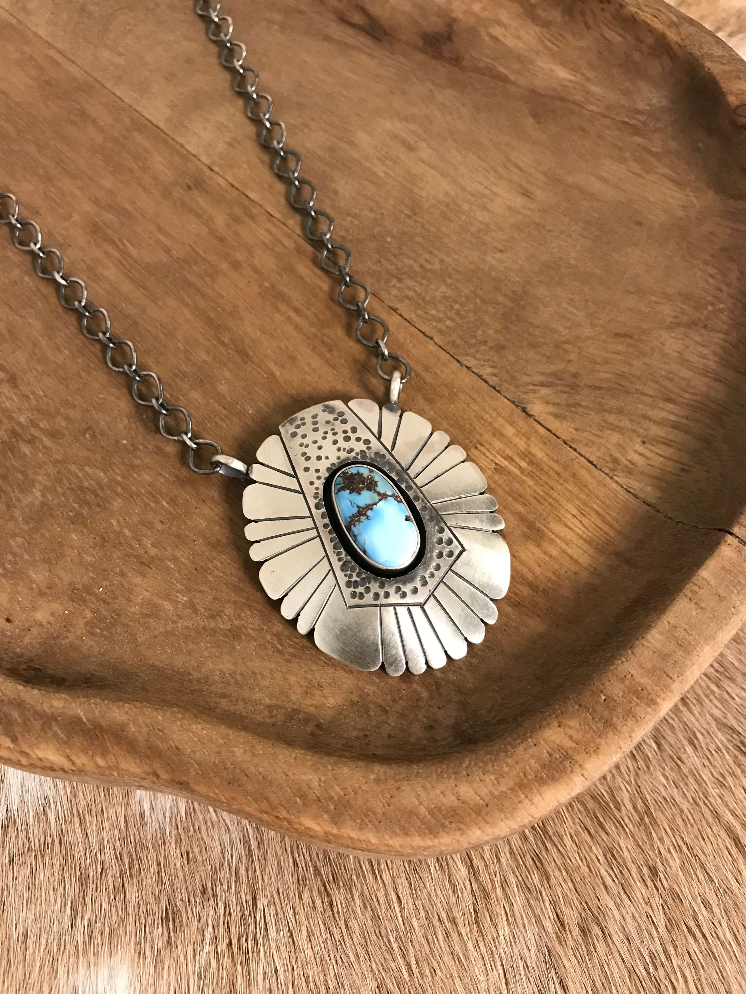The Ronan Necklace, 2-Necklaces-Calli Co., Turquoise and Silver Jewelry, Native American Handmade, Zuni Tribe, Navajo Tribe, Brock Texas