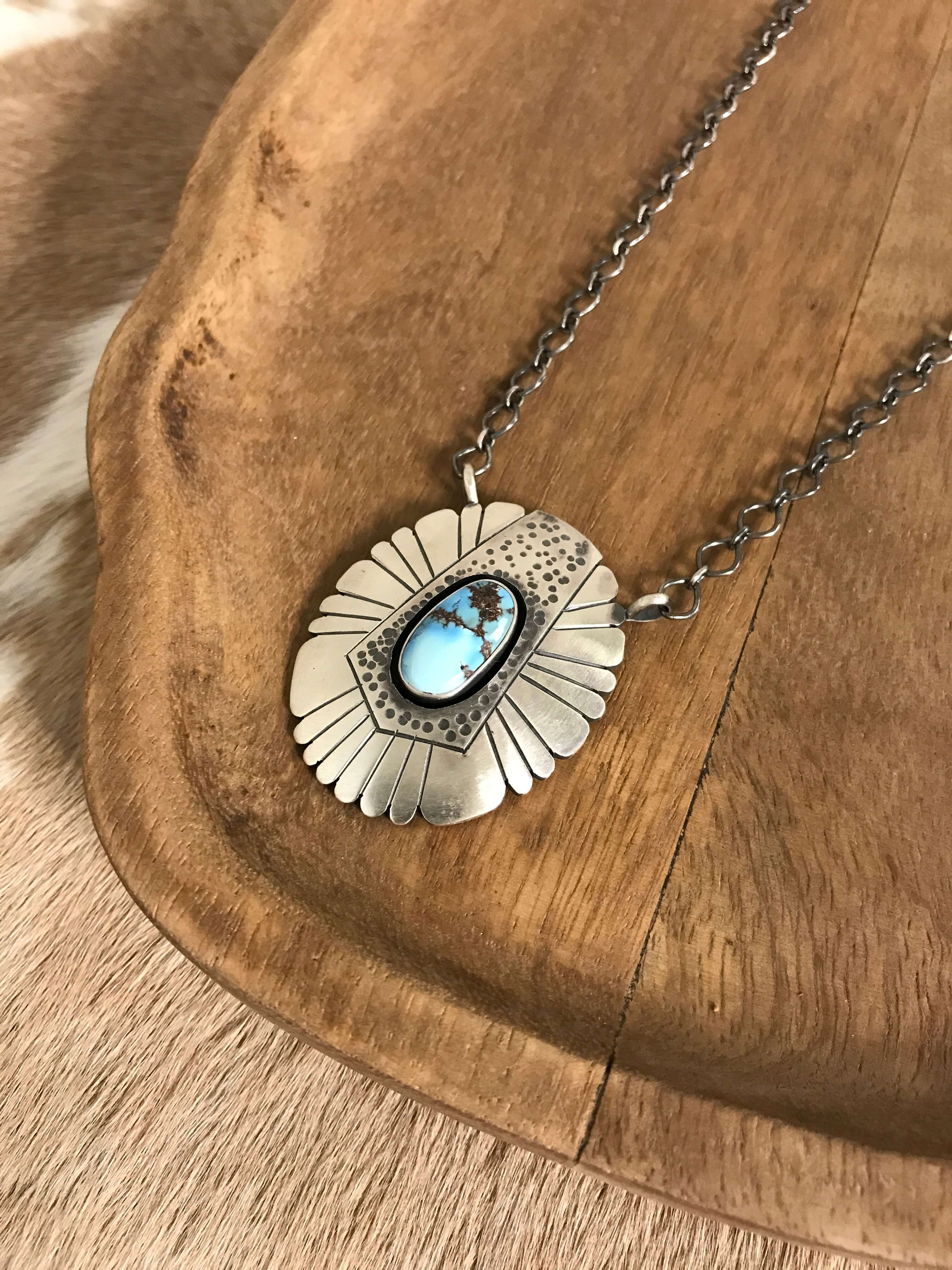 The Ronan Necklace, 2-Necklaces-Calli Co., Turquoise and Silver Jewelry, Native American Handmade, Zuni Tribe, Navajo Tribe, Brock Texas