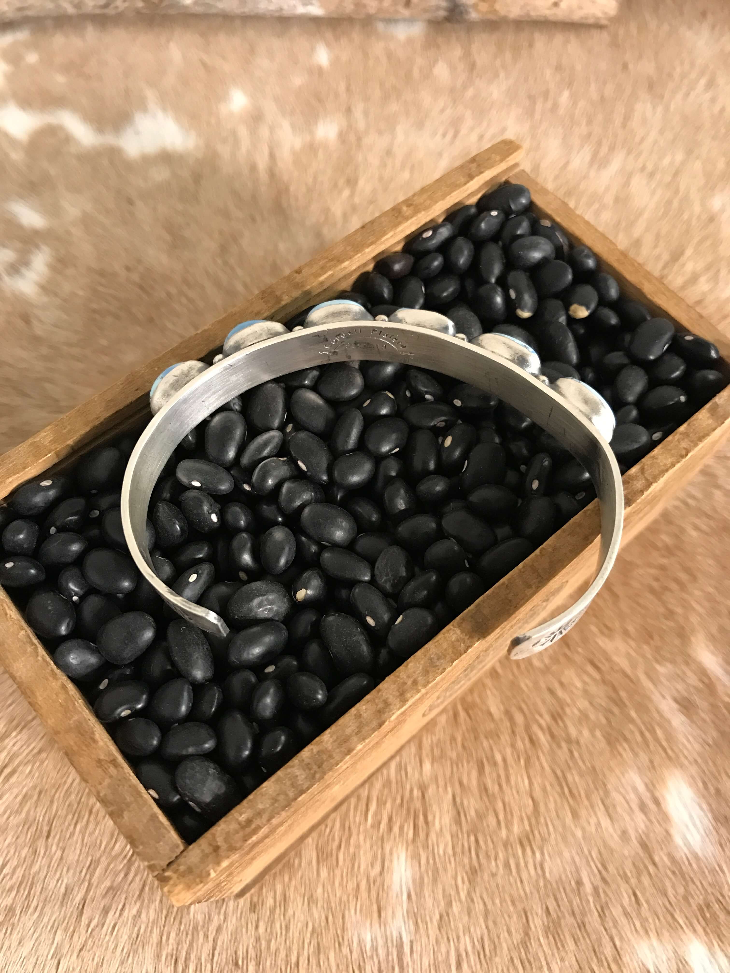 The Mokena Cuff-Bracelets & Cuffs-Calli Co., Turquoise and Silver Jewelry, Native American Handmade, Zuni Tribe, Navajo Tribe, Brock Texas