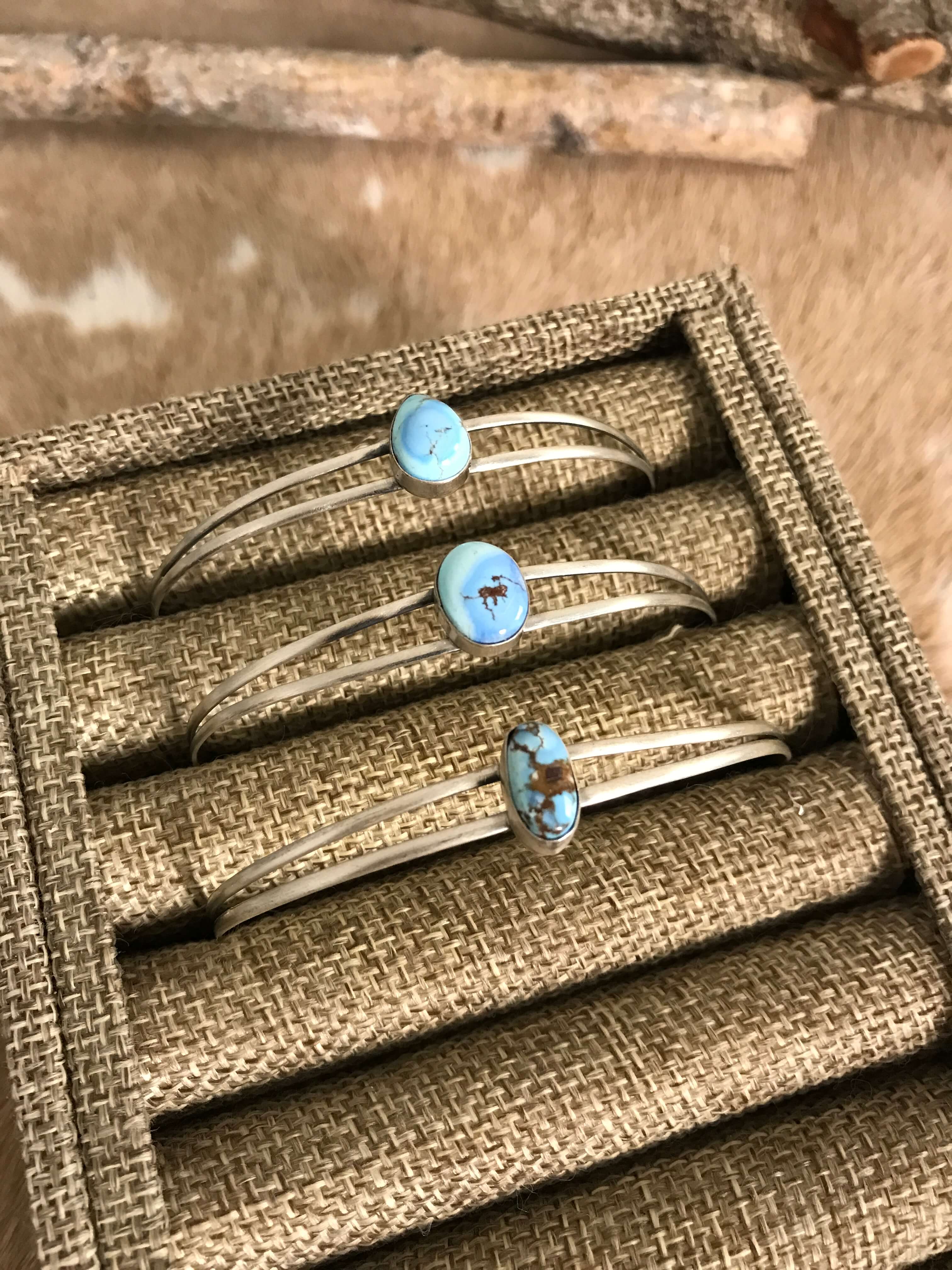 The Humboldt Cuffs-Bracelets & Cuffs-Calli Co., Turquoise and Silver Jewelry, Native American Handmade, Zuni Tribe, Navajo Tribe, Brock Texas