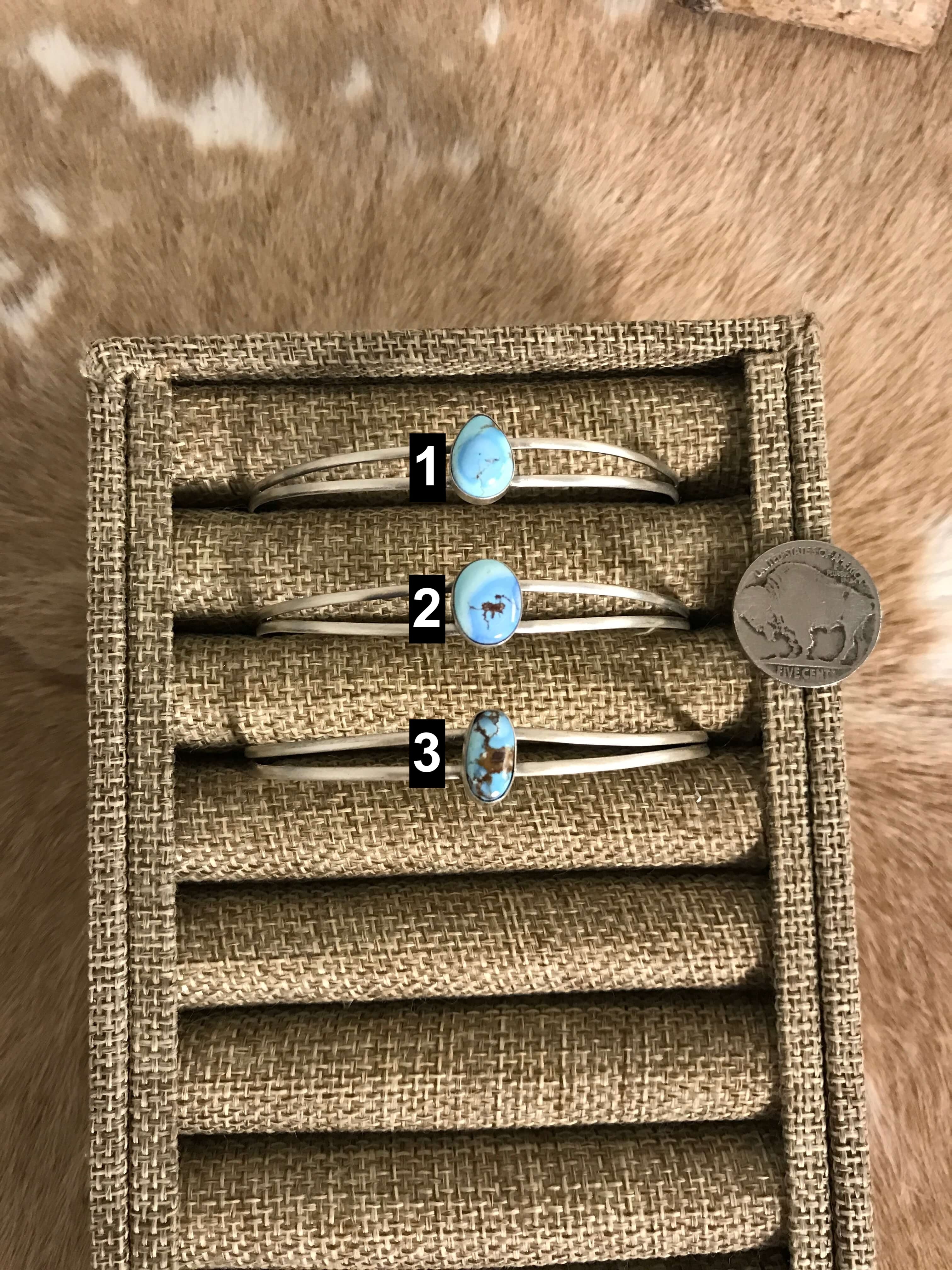 The Humboldt Cuffs-Bracelets & Cuffs-Calli Co., Turquoise and Silver Jewelry, Native American Handmade, Zuni Tribe, Navajo Tribe, Brock Texas