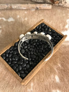 The Giddings 5 Stone Cuff, 1-Bracelets & Cuffs-Calli Co., Turquoise and Silver Jewelry, Native American Handmade, Zuni Tribe, Navajo Tribe, Brock Texas