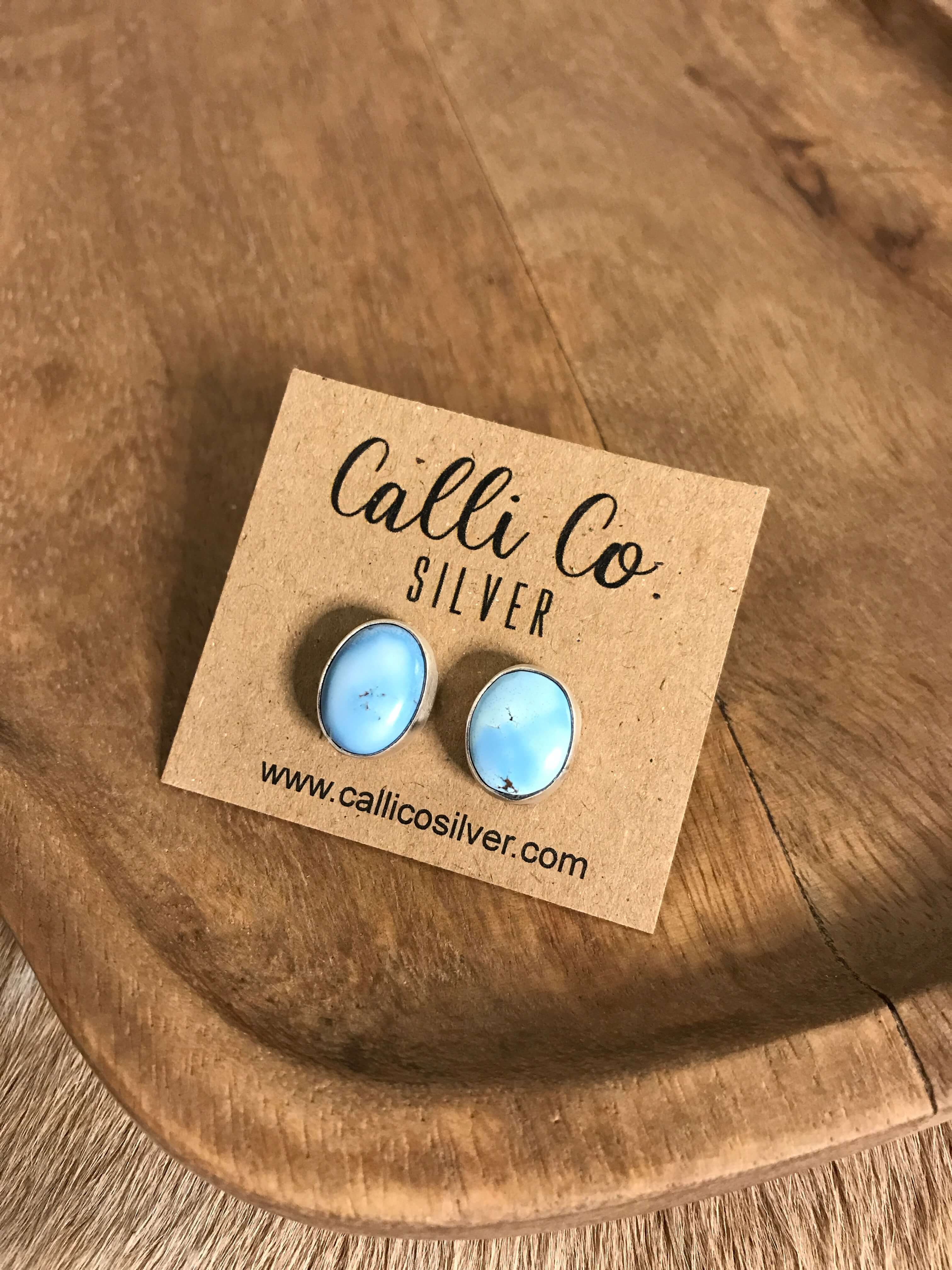 The Golden Hills Studs, 10-Earrings-Calli Co., Turquoise and Silver Jewelry, Native American Handmade, Zuni Tribe, Navajo Tribe, Brock Texas