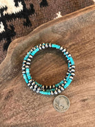 The Blaire Bracelet in Blues-Bracelets & Cuffs-Calli Co., Turquoise and Silver Jewelry, Native American Handmade, Zuni Tribe, Navajo Tribe, Brock Texas