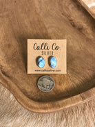 The Golden Hills Studs, 20-Earrings-Calli Co., Turquoise and Silver Jewelry, Native American Handmade, Zuni Tribe, Navajo Tribe, Brock Texas