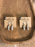 The Keota Barrel Earrings-Earrings-Calli Co., Turquoise and Silver Jewelry, Native American Handmade, Zuni Tribe, Navajo Tribe, Brock Texas