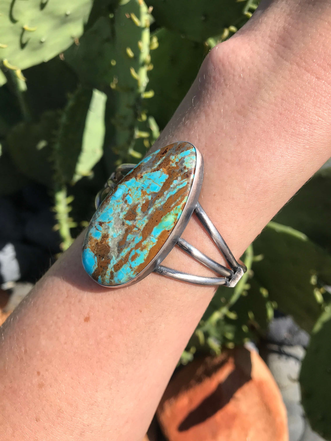 The Petaca Cuff-Bracelets & Cuffs-Calli Co., Turquoise and Silver Jewelry, Native American Handmade, Zuni Tribe, Navajo Tribe, Brock Texas