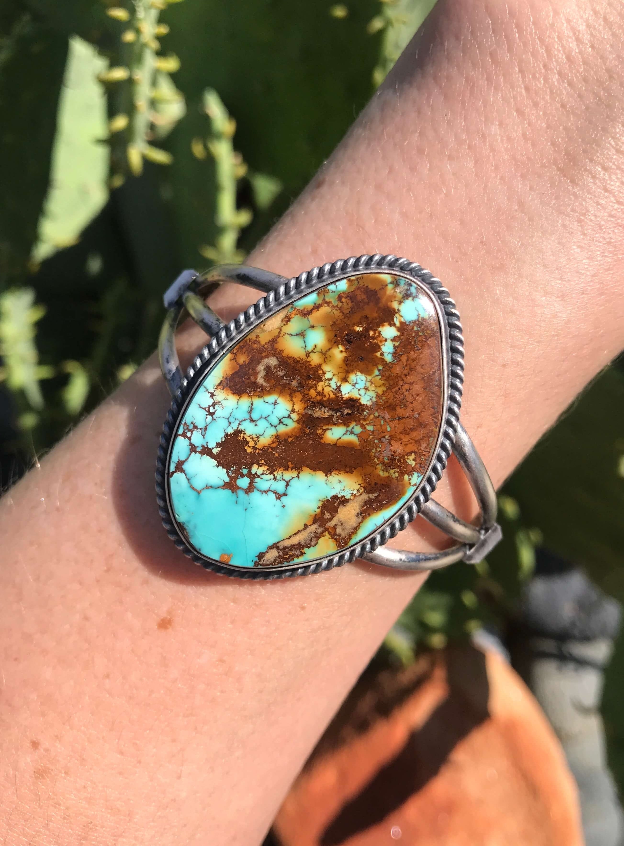 The Blundell Cuff-Bracelets & Cuffs-Calli Co., Turquoise and Silver Jewelry, Native American Handmade, Zuni Tribe, Navajo Tribe, Brock Texas