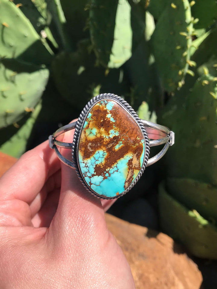 The Blundell Cuff-Bracelets & Cuffs-Calli Co., Turquoise and Silver Jewelry, Native American Handmade, Zuni Tribe, Navajo Tribe, Brock Texas