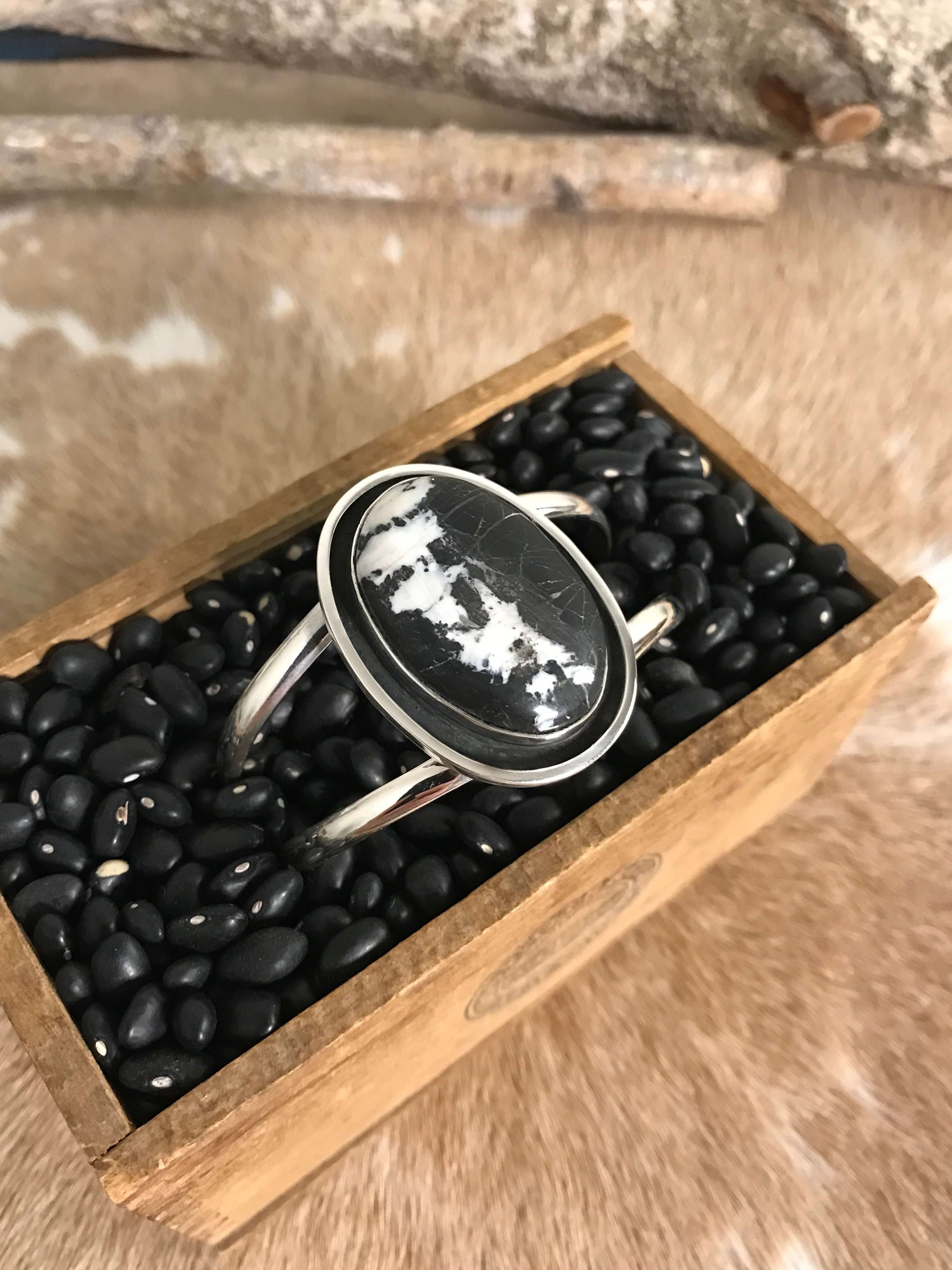 The Coalinga Cuff, 1-Bracelets & Cuffs-Calli Co., Turquoise and Silver Jewelry, Native American Handmade, Zuni Tribe, Navajo Tribe, Brock Texas