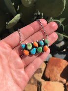 The Palafox Cluster Necklace-Necklaces-Calli Co., Turquoise and Silver Jewelry, Native American Handmade, Zuni Tribe, Navajo Tribe, Brock Texas