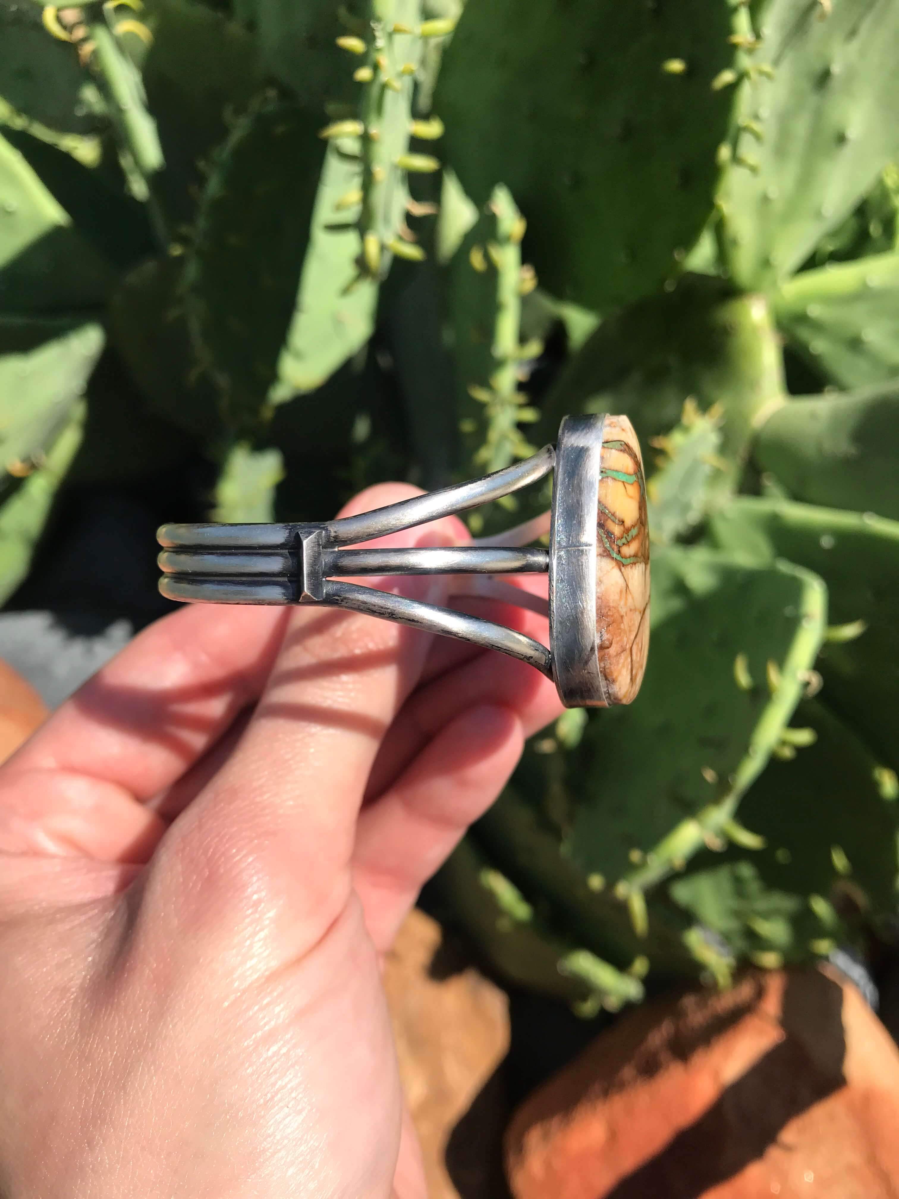 The Pownal Royston Cuff-Bracelets & Cuffs-Calli Co., Turquoise and Silver Jewelry, Native American Handmade, Zuni Tribe, Navajo Tribe, Brock Texas