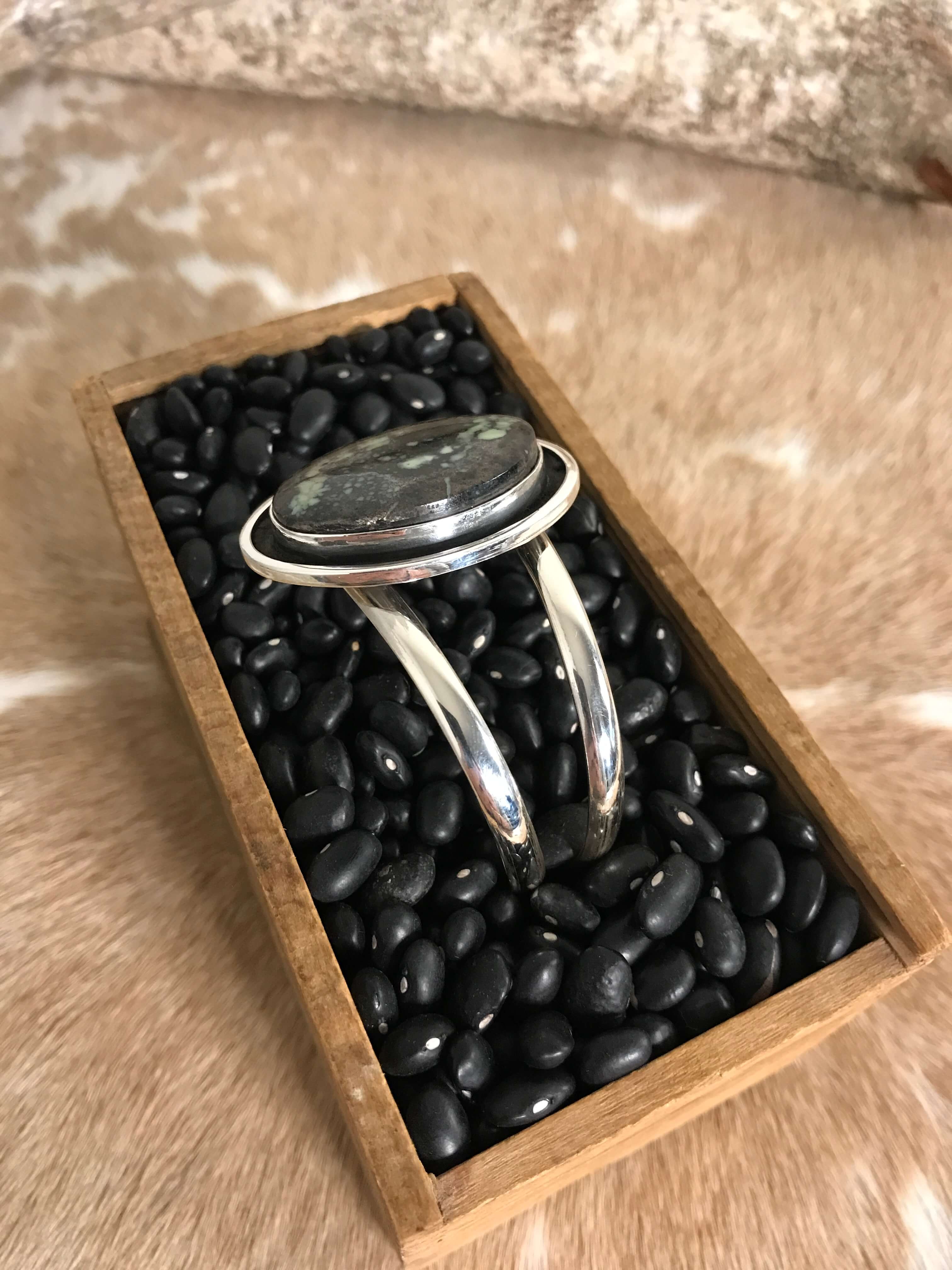 The Coalinga Cuff, 2-Bracelets & Cuffs-Calli Co., Turquoise and Silver Jewelry, Native American Handmade, Zuni Tribe, Navajo Tribe, Brock Texas