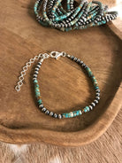 The Azusa Bracelet or Ankle Bracelet-Bracelets & Cuffs-Calli Co., Turquoise and Silver Jewelry, Native American Handmade, Zuni Tribe, Navajo Tribe, Brock Texas