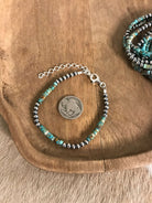 The Azusa Bracelet or Ankle Bracelet-Bracelets & Cuffs-Calli Co., Turquoise and Silver Jewelry, Native American Handmade, Zuni Tribe, Navajo Tribe, Brock Texas