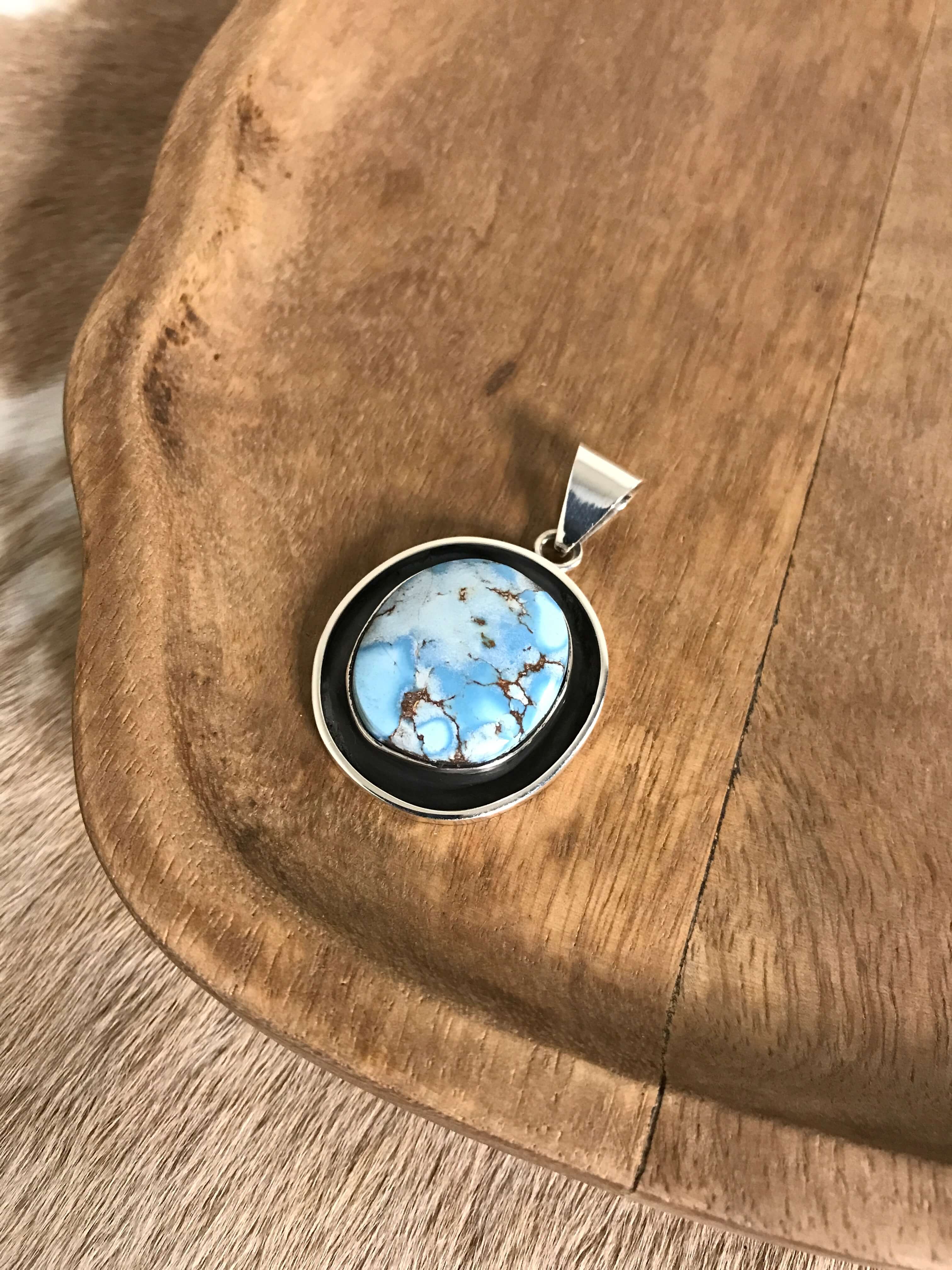 The Garrison Pendant, 1-Pendants-Calli Co., Turquoise and Silver Jewelry, Native American Handmade, Zuni Tribe, Navajo Tribe, Brock Texas