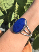 The Kenley Lapis Cuff-Bracelets & Cuffs-Calli Co., Turquoise and Silver Jewelry, Native American Handmade, Zuni Tribe, Navajo Tribe, Brock Texas