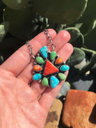 The Sagonige Turquoise and Spiny Necklace-Necklaces-Calli Co., Turquoise and Silver Jewelry, Native American Handmade, Zuni Tribe, Navajo Tribe, Brock Texas