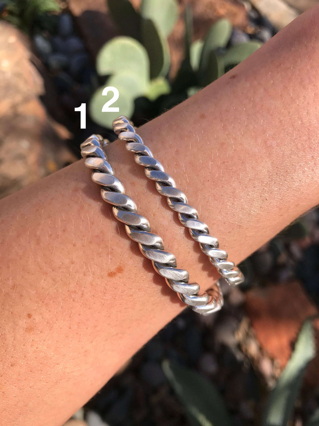 The Arvada Sterling Rope Cuff-Bracelets & Cuffs-Calli Co., Turquoise and Silver Jewelry, Native American Handmade, Zuni Tribe, Navajo Tribe, Brock Texas