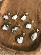 The Bixby White Buffalo Pendants-Pendants-Calli Co., Turquoise and Silver Jewelry, Native American Handmade, Zuni Tribe, Navajo Tribe, Brock Texas