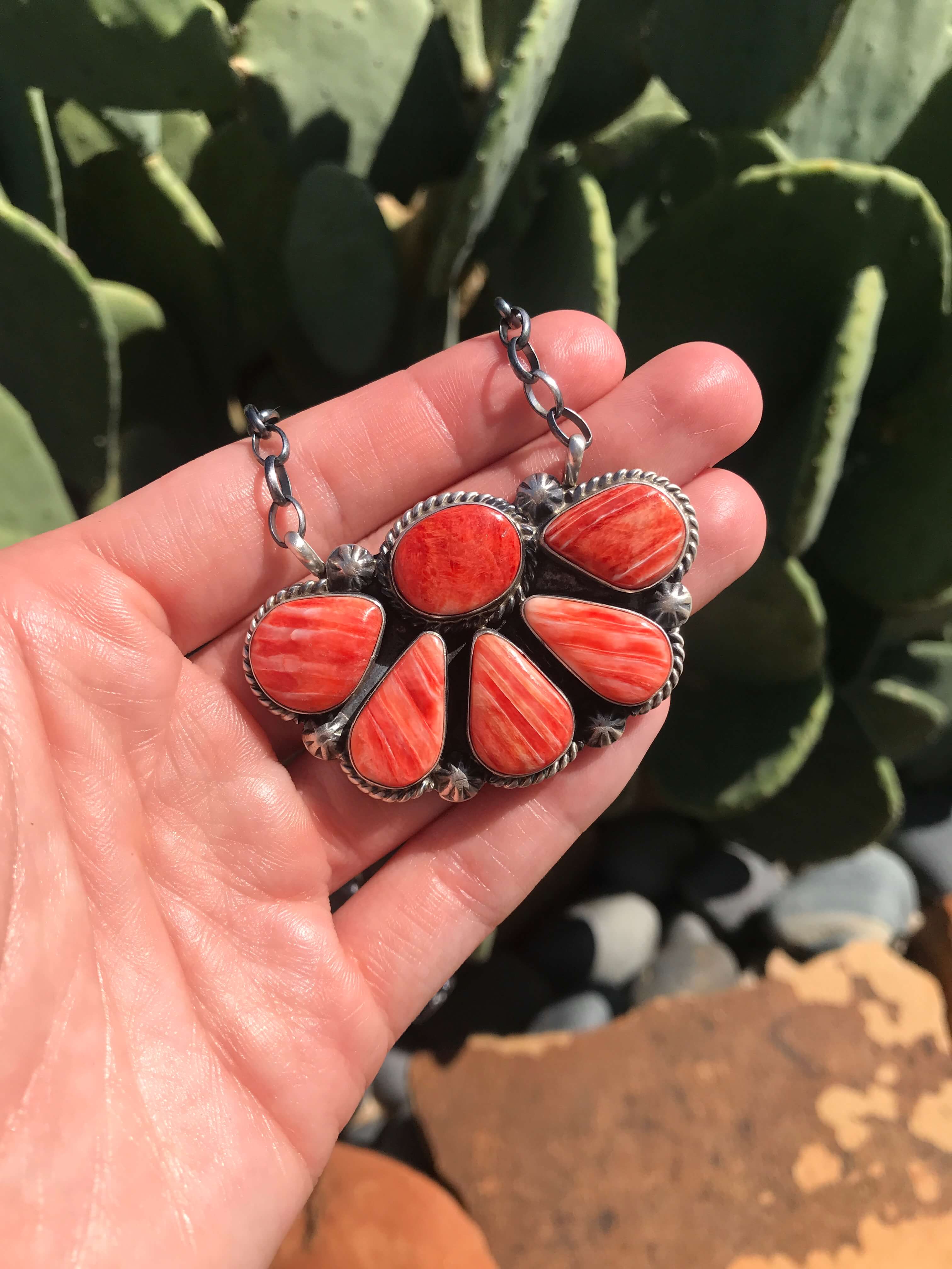 The Eastland Necklace, 12-Necklaces-Calli Co., Turquoise and Silver Jewelry, Native American Handmade, Zuni Tribe, Navajo Tribe, Brock Texas