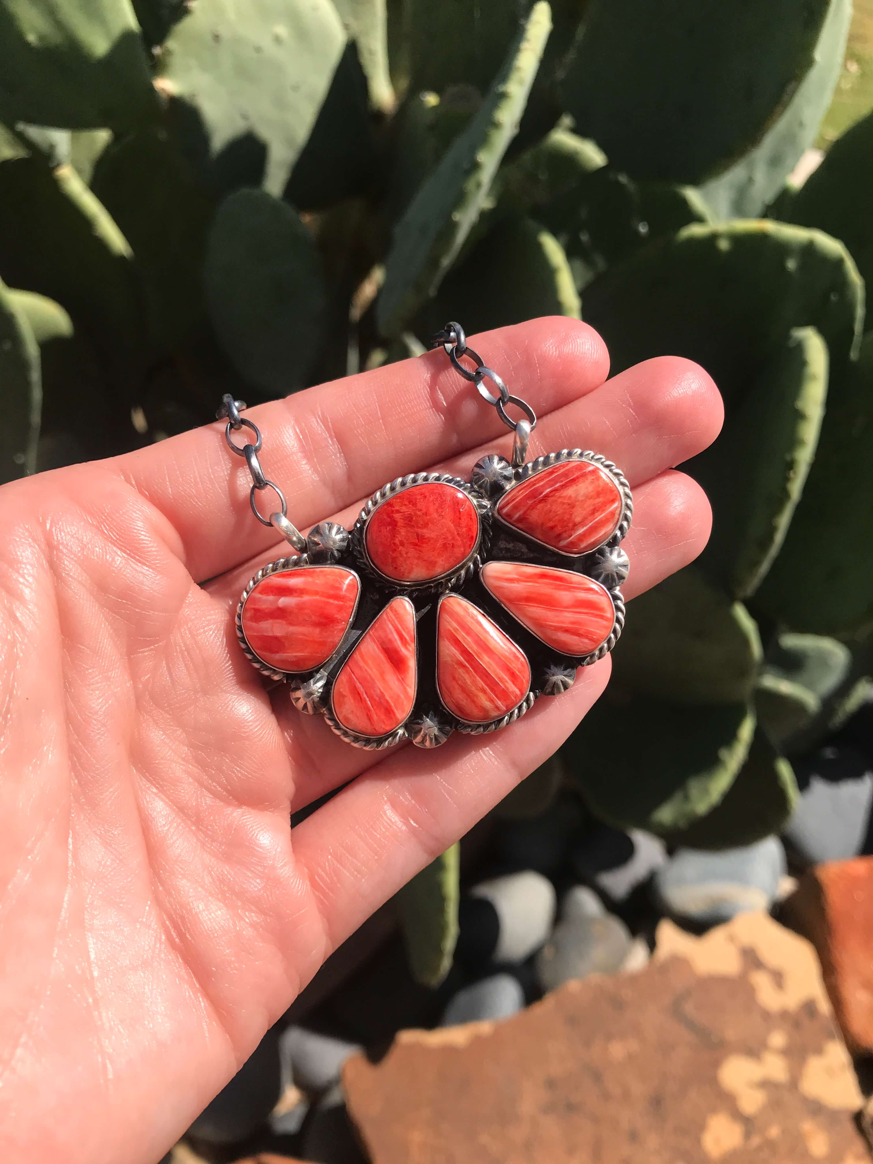 The Eastland Necklace, 12-Necklaces-Calli Co., Turquoise and Silver Jewelry, Native American Handmade, Zuni Tribe, Navajo Tribe, Brock Texas