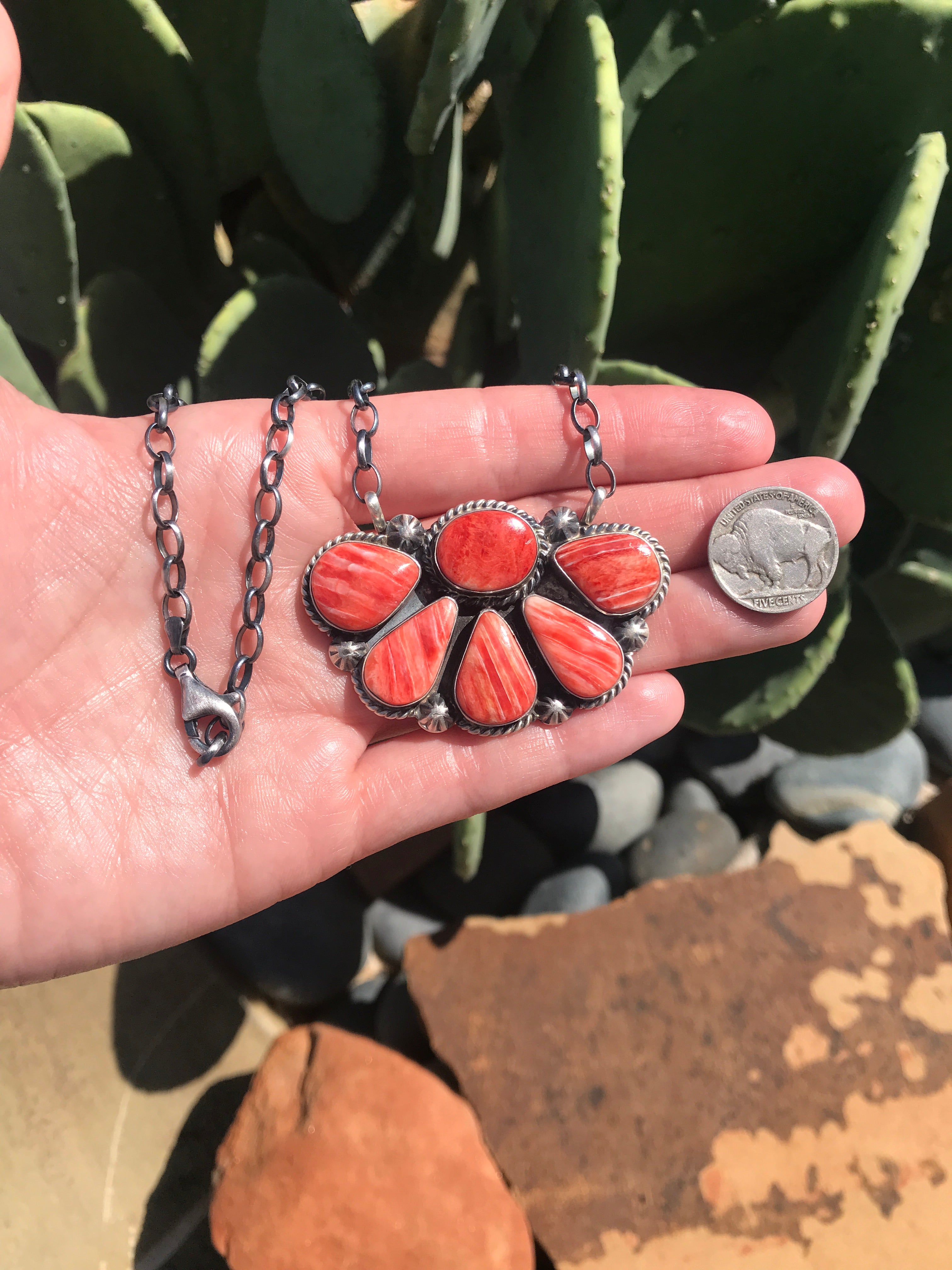 The Eastland Necklace, 12-Necklaces-Calli Co., Turquoise and Silver Jewelry, Native American Handmade, Zuni Tribe, Navajo Tribe, Brock Texas