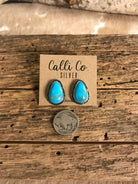 The Turquoise Studs, 3-Earrings-Calli Co., Turquoise and Silver Jewelry, Native American Handmade, Zuni Tribe, Navajo Tribe, Brock Texas