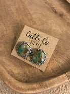 The Turquoise Studs, 5-Earrings-Calli Co., Turquoise and Silver Jewelry, Native American Handmade, Zuni Tribe, Navajo Tribe, Brock Texas