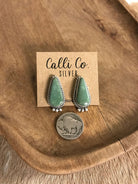 The Turquoise Studs, 8-Earrings-Calli Co., Turquoise and Silver Jewelry, Native American Handmade, Zuni Tribe, Navajo Tribe, Brock Texas