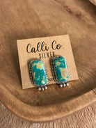 The Turquoise Studs, 12-Earrings-Calli Co., Turquoise and Silver Jewelry, Native American Handmade, Zuni Tribe, Navajo Tribe, Brock Texas