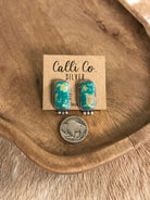 The Turquoise Studs, 12-Earrings-Calli Co., Turquoise and Silver Jewelry, Native American Handmade, Zuni Tribe, Navajo Tribe, Brock Texas