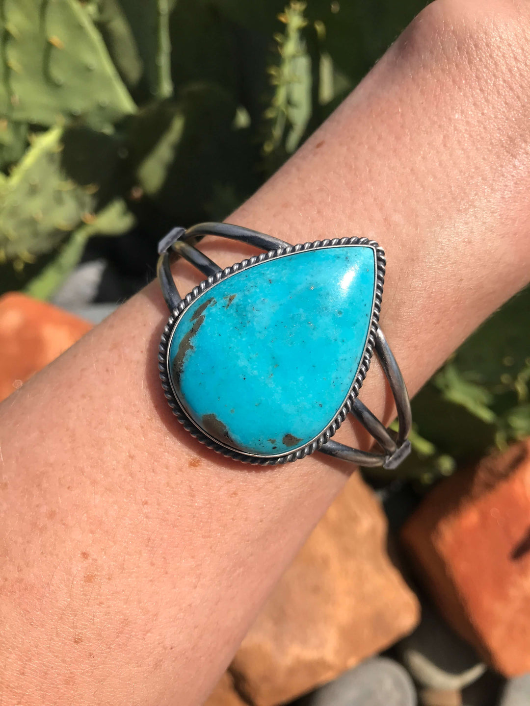 The Devonwood Cuff-Bracelets & Cuffs-Calli Co., Turquoise and Silver Jewelry, Native American Handmade, Zuni Tribe, Navajo Tribe, Brock Texas