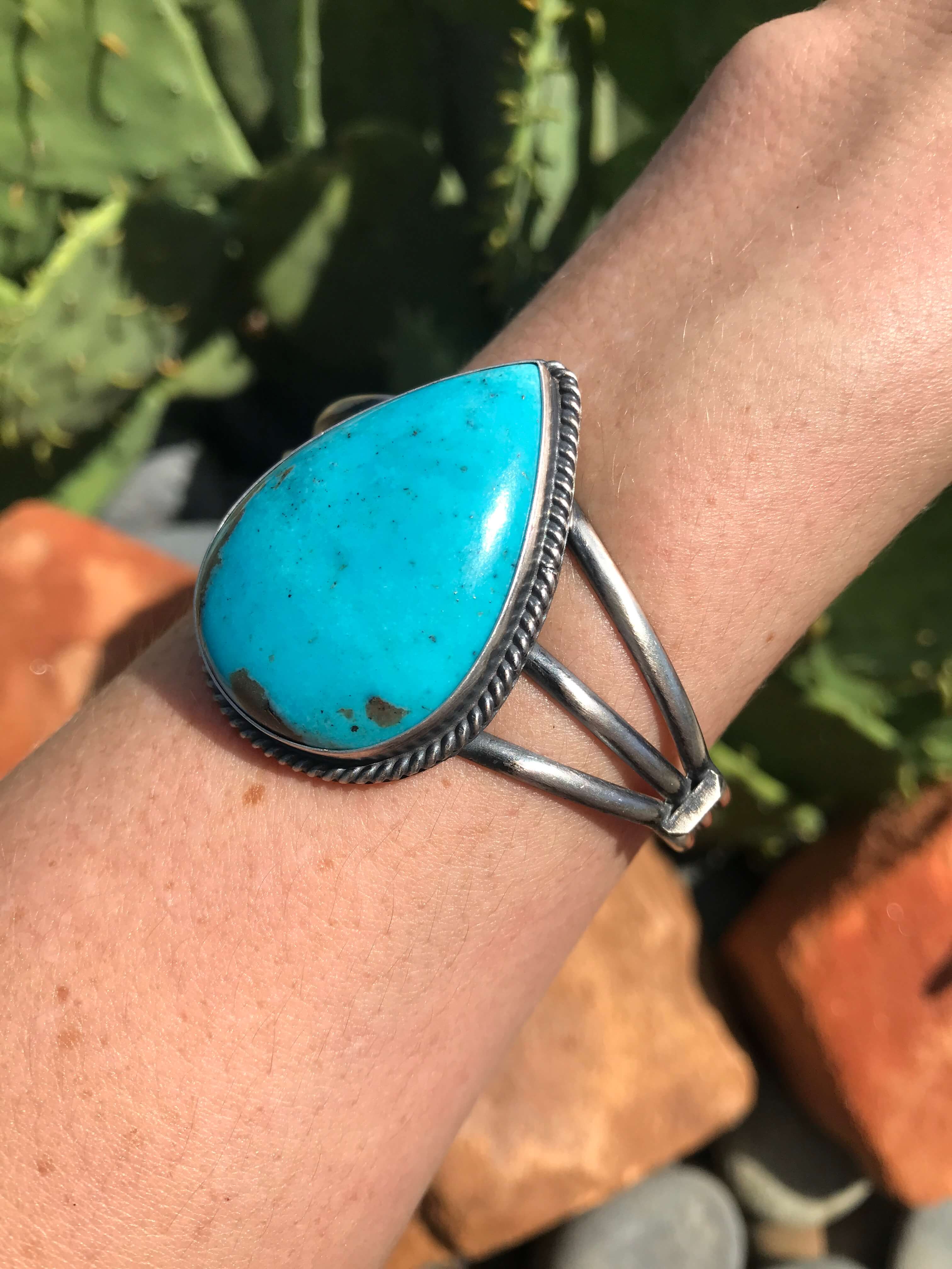 The Devonwood Cuff-Bracelets & Cuffs-Calli Co., Turquoise and Silver Jewelry, Native American Handmade, Zuni Tribe, Navajo Tribe, Brock Texas