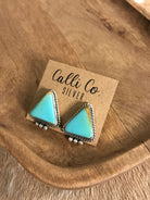 The Turquoise Studs, 13-Earrings-Calli Co., Turquoise and Silver Jewelry, Native American Handmade, Zuni Tribe, Navajo Tribe, Brock Texas