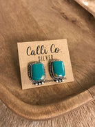 The Turquoise Studs, 14-Earrings-Calli Co., Turquoise and Silver Jewelry, Native American Handmade, Zuni Tribe, Navajo Tribe, Brock Texas