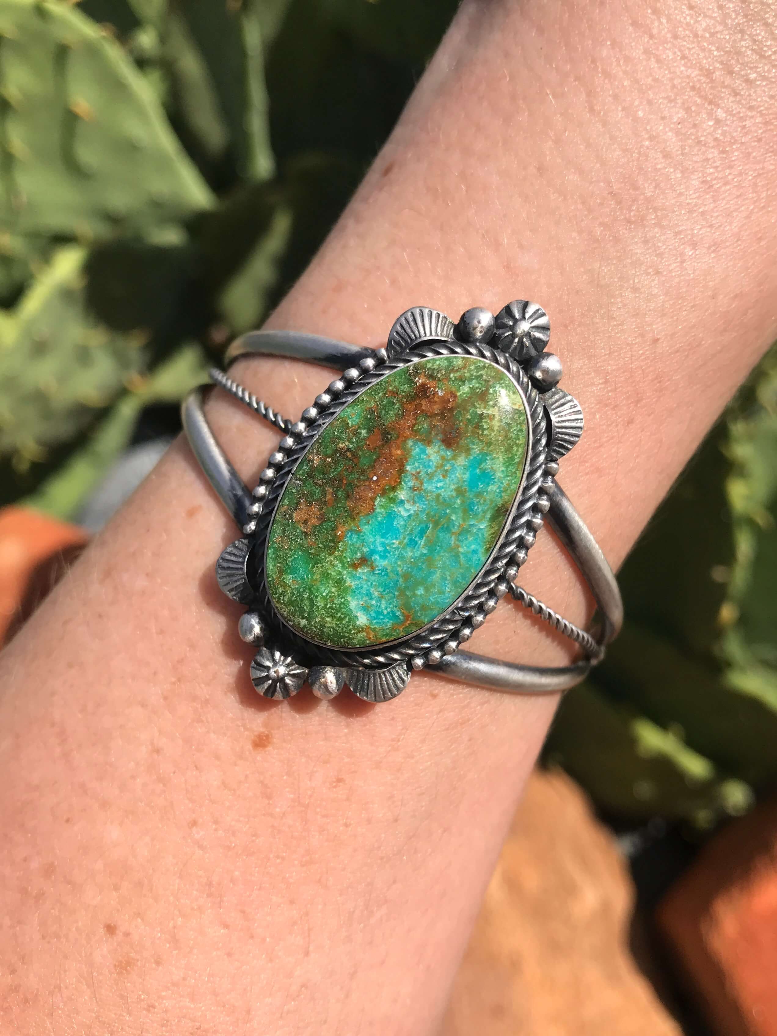 The Talus Cuff-Bracelets & Cuffs-Calli Co., Turquoise and Silver Jewelry, Native American Handmade, Zuni Tribe, Navajo Tribe, Brock Texas