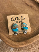 The Turquoise Studs, 43-Earrings-Calli Co., Turquoise and Silver Jewelry, Native American Handmade, Zuni Tribe, Navajo Tribe, Brock Texas