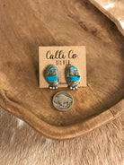 The Turquoise Studs, 43-Earrings-Calli Co., Turquoise and Silver Jewelry, Native American Handmade, Zuni Tribe, Navajo Tribe, Brock Texas