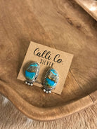 The Turquoise Studs, 43-Earrings-Calli Co., Turquoise and Silver Jewelry, Native American Handmade, Zuni Tribe, Navajo Tribe, Brock Texas