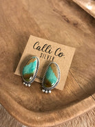 The Turquoise Studs, 44-Earrings-Calli Co., Turquoise and Silver Jewelry, Native American Handmade, Zuni Tribe, Navajo Tribe, Brock Texas