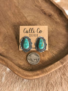 The Turquoise Studs, 46-Earrings-Calli Co., Turquoise and Silver Jewelry, Native American Handmade, Zuni Tribe, Navajo Tribe, Brock Texas