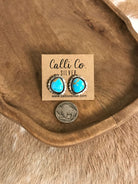 The Turquoise Studs, 47-Earrings-Calli Co., Turquoise and Silver Jewelry, Native American Handmade, Zuni Tribe, Navajo Tribe, Brock Texas