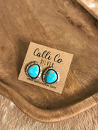 The Turquoise Studs, 47-Earrings-Calli Co., Turquoise and Silver Jewelry, Native American Handmade, Zuni Tribe, Navajo Tribe, Brock Texas