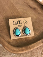 The Turquoise Studs, 49-Earrings-Calli Co., Turquoise and Silver Jewelry, Native American Handmade, Zuni Tribe, Navajo Tribe, Brock Texas
